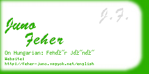 juno feher business card